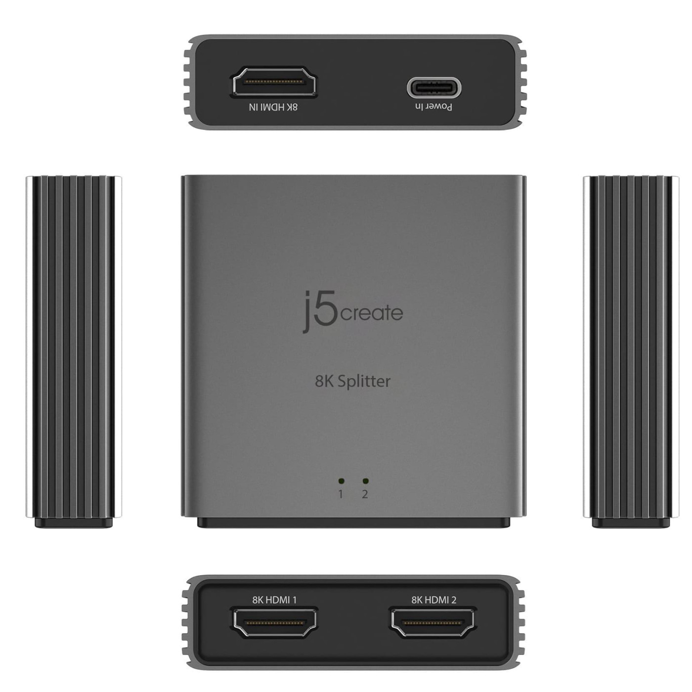 Розгалужувач HDMI сигналу j5create JDSH812-N, на 2 порти HDMI v. 2.1