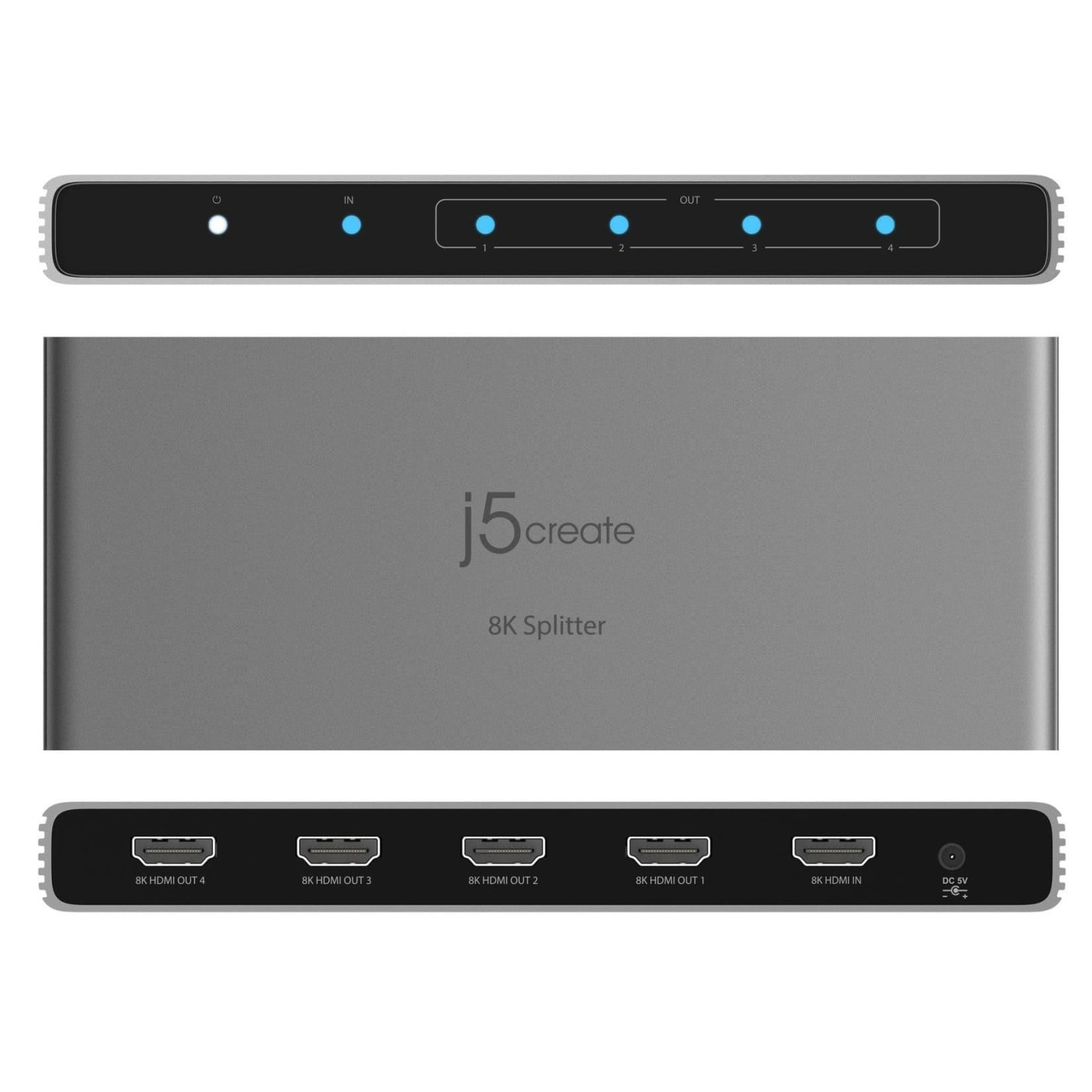 Перехідник j5create HDMI сигналу JDSH814-N, на 4 порти HDMI v. 2.1 (JDSH814-N)