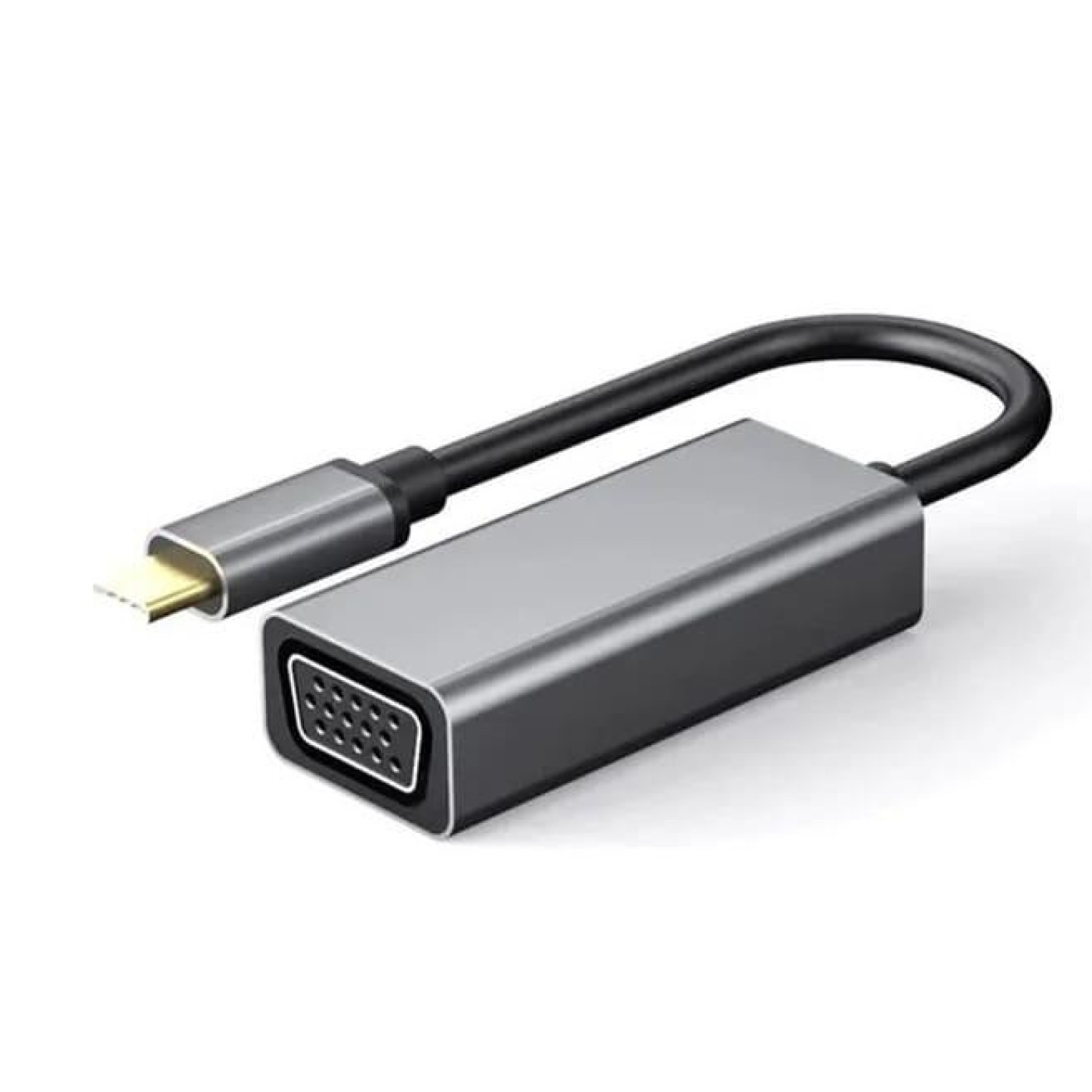 Перехідник Dynamode USB 3.0 Type-C to VGA/Full HD 1080p 60Hz Female, темно-сірий (DM-AD-USB-C-VGA)