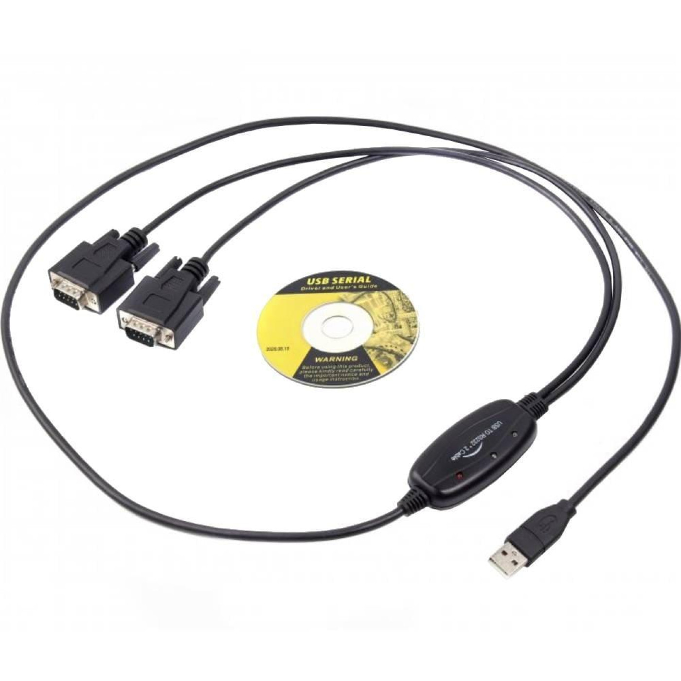 Перехідник Viewcon USB 2.0 to 2хCOM (9+25pin) 1.4m (VE591)