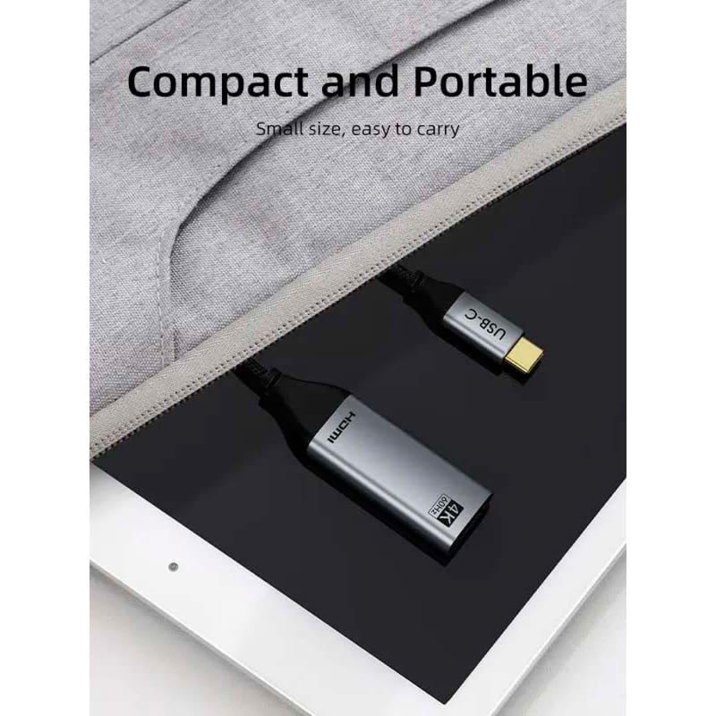 Кабель-перехидник CableTime USB 3.1 Type-C (M) - HDMI 2.0 (F), 0.2 м (CP10B)