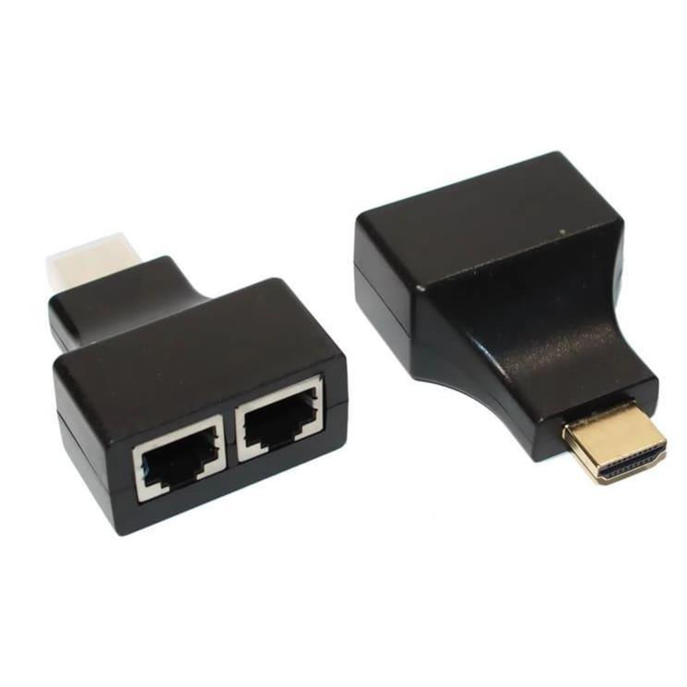 Переходник VOLTRONIC HDMI-2хRJ-45 Black (YT-SCPE HDMI/2P-30m720P/08516)