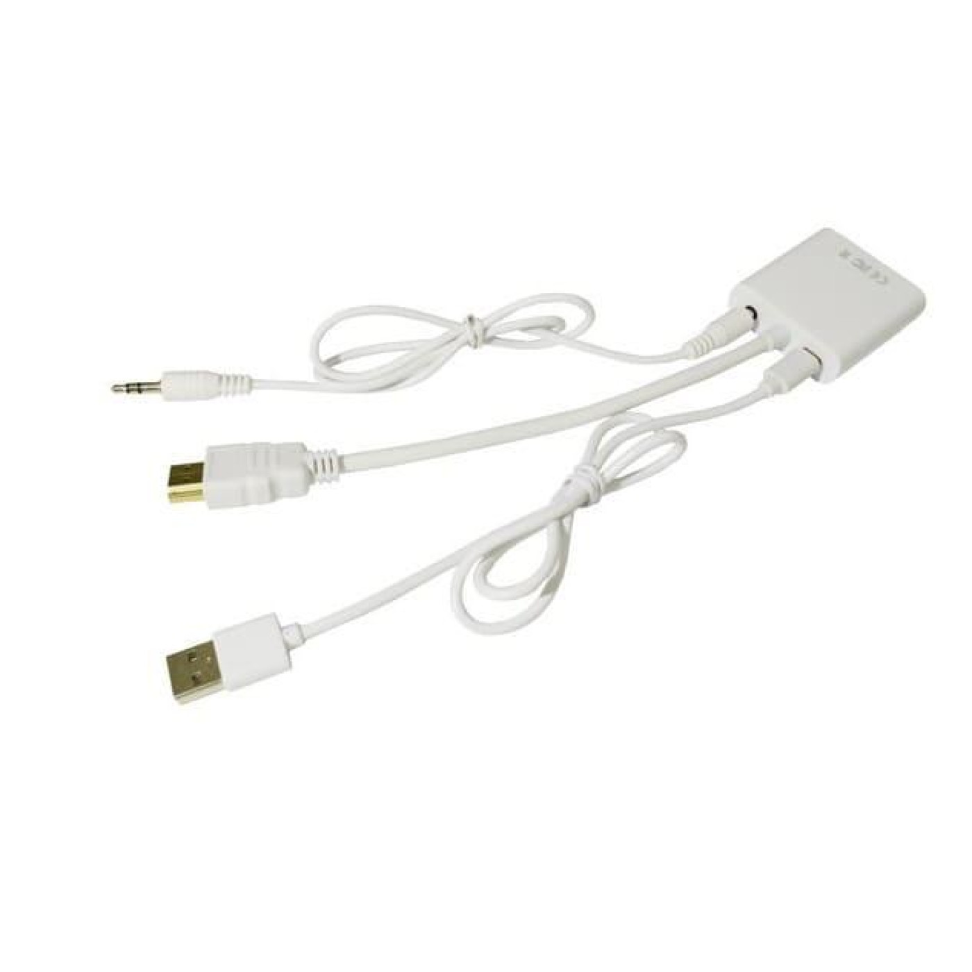Переходник STLab HDMI male (PC/laptop) - VGA F(Monitor) для подкл. PS3/PS4, аудио и кабель USB в компл. (U-990 white)
