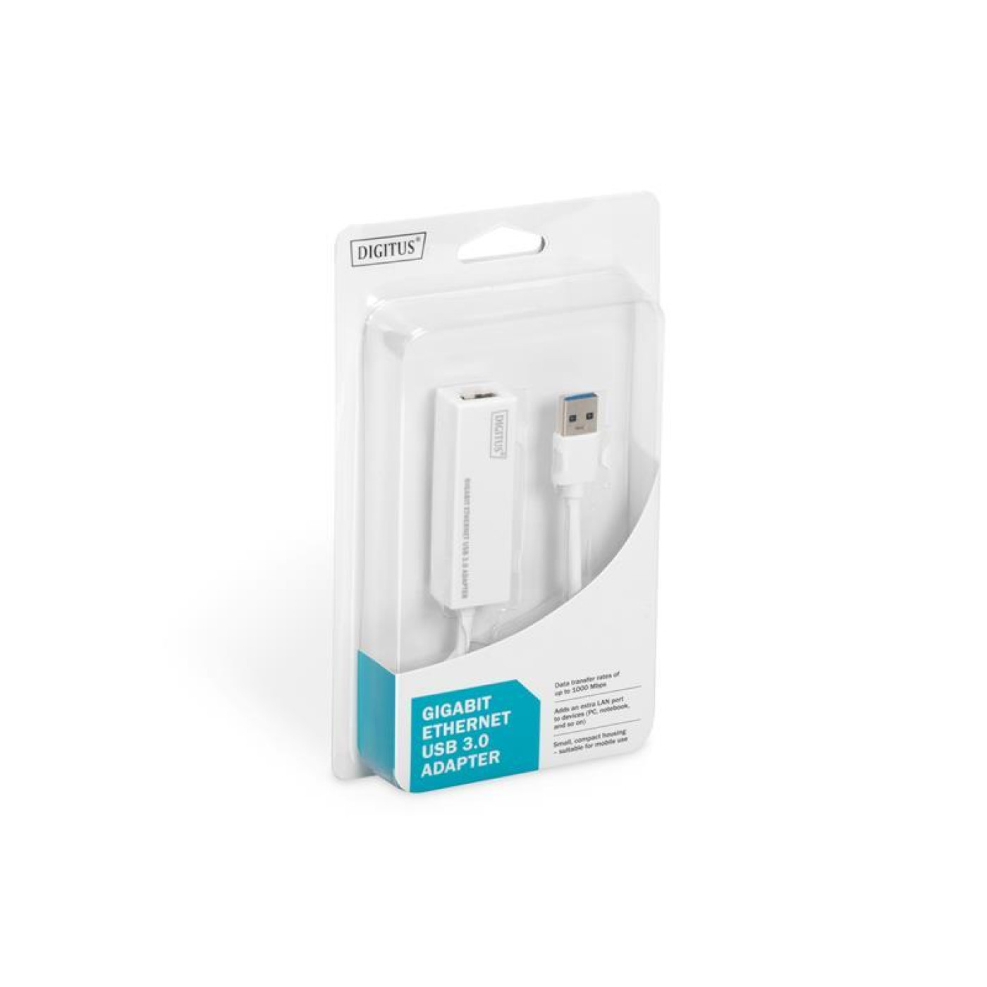 Перехідник Digitus USB 3.0 to Gigabit Ethernet, white (DN-3023)
