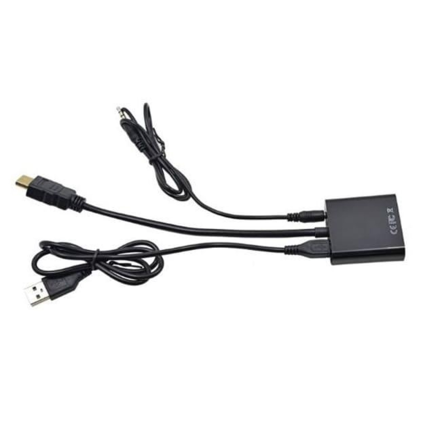 Переходник STLab HDMI male (PC/laptop) - VGA F(Monitor) для подкл. PS3/PS4, аудио и кабель USB в компл. (U-990 black)