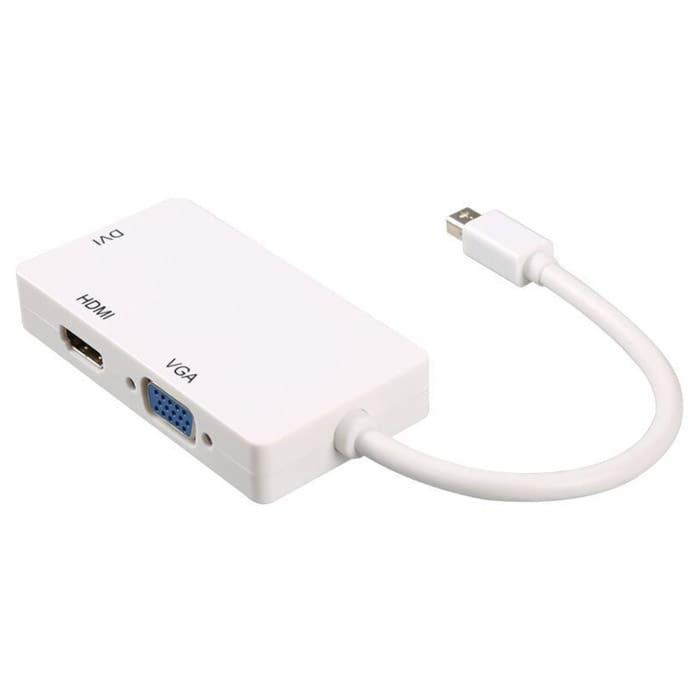 Переходник PowerPlant miniDisplayPort(Thunderbolt)-HDMI, DVI, VGA, 0.2 м, White (CA910946)