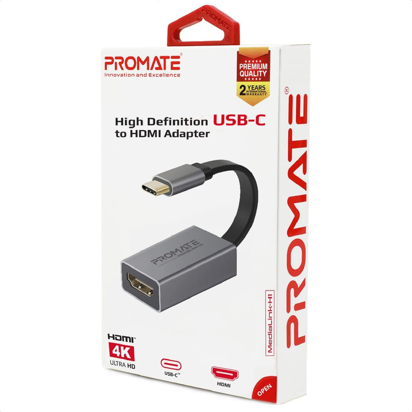 Переходник Promate HDMI-USB Type-C medialink-h1.grey (medialink-h1.grey)