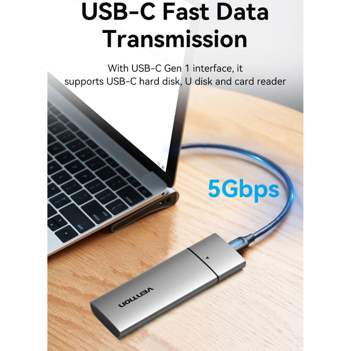 Док-станция Vention USB3.1 Type-C --> HDMI/VGA/USB-C/USB3.0x3/RJ45/SD/TF/TRRS 3.5mm/PD 100W 11in1 (THTHC)
