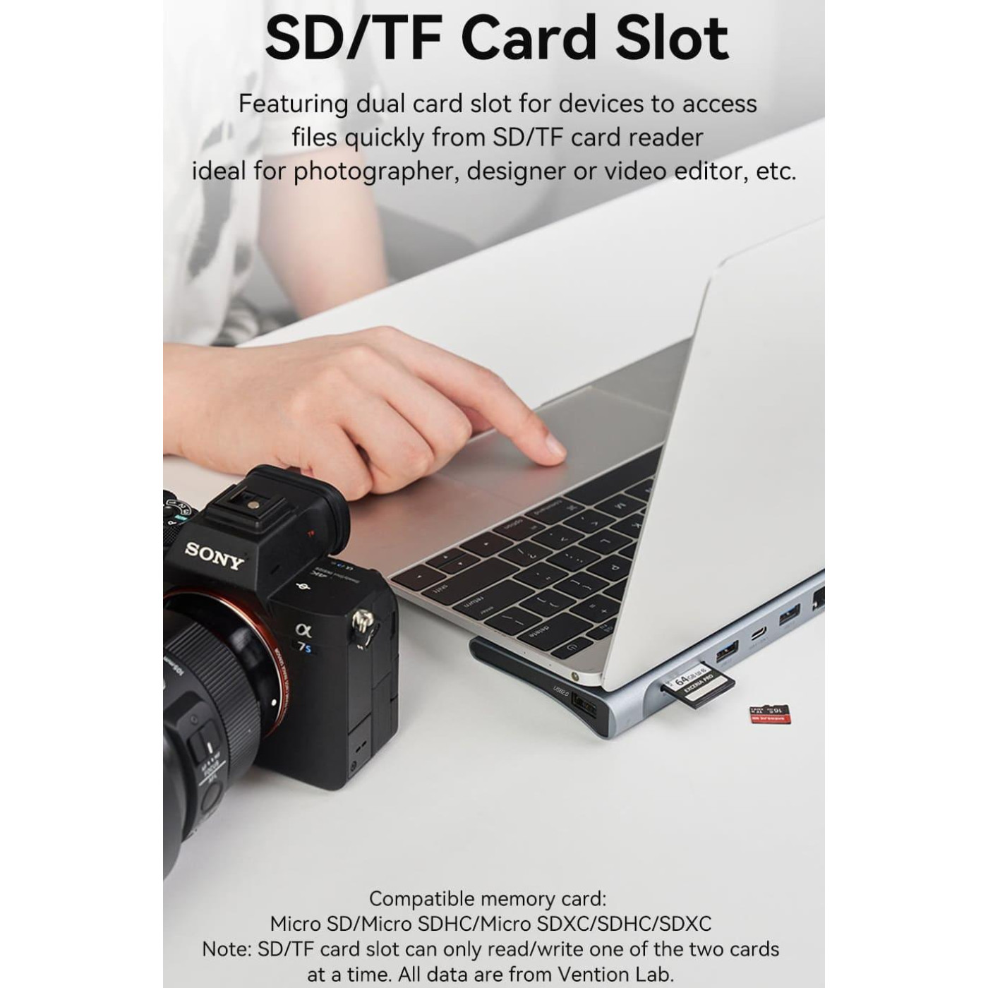 Док-станция Vention USB3.1 Type-C --> HDMI/VGA/USB-C/USB3.0x3/RJ45/SD/TF/TRRS 3.5mm/PD 100W 11in1 (THTHC)