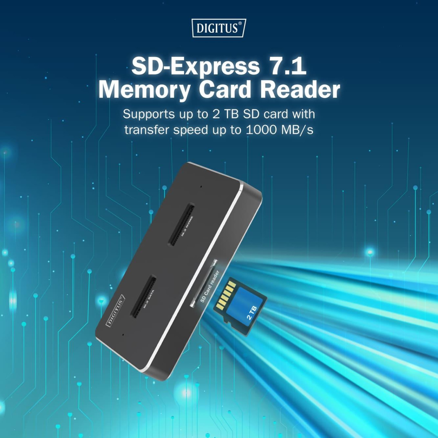 Док-станция DIGITUS USB-C > 2xSATA SSD/SD