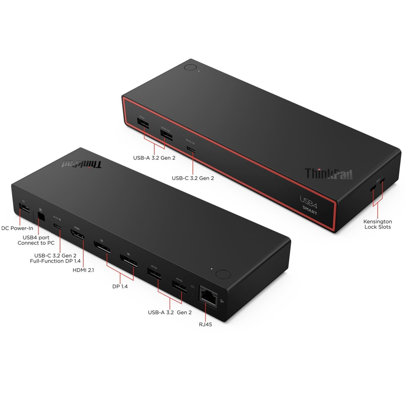 Док-станция ThinkPad USB4 Smart Dock 5500 (with 13 5W Adapter) USB4 Smart Dock 5500
