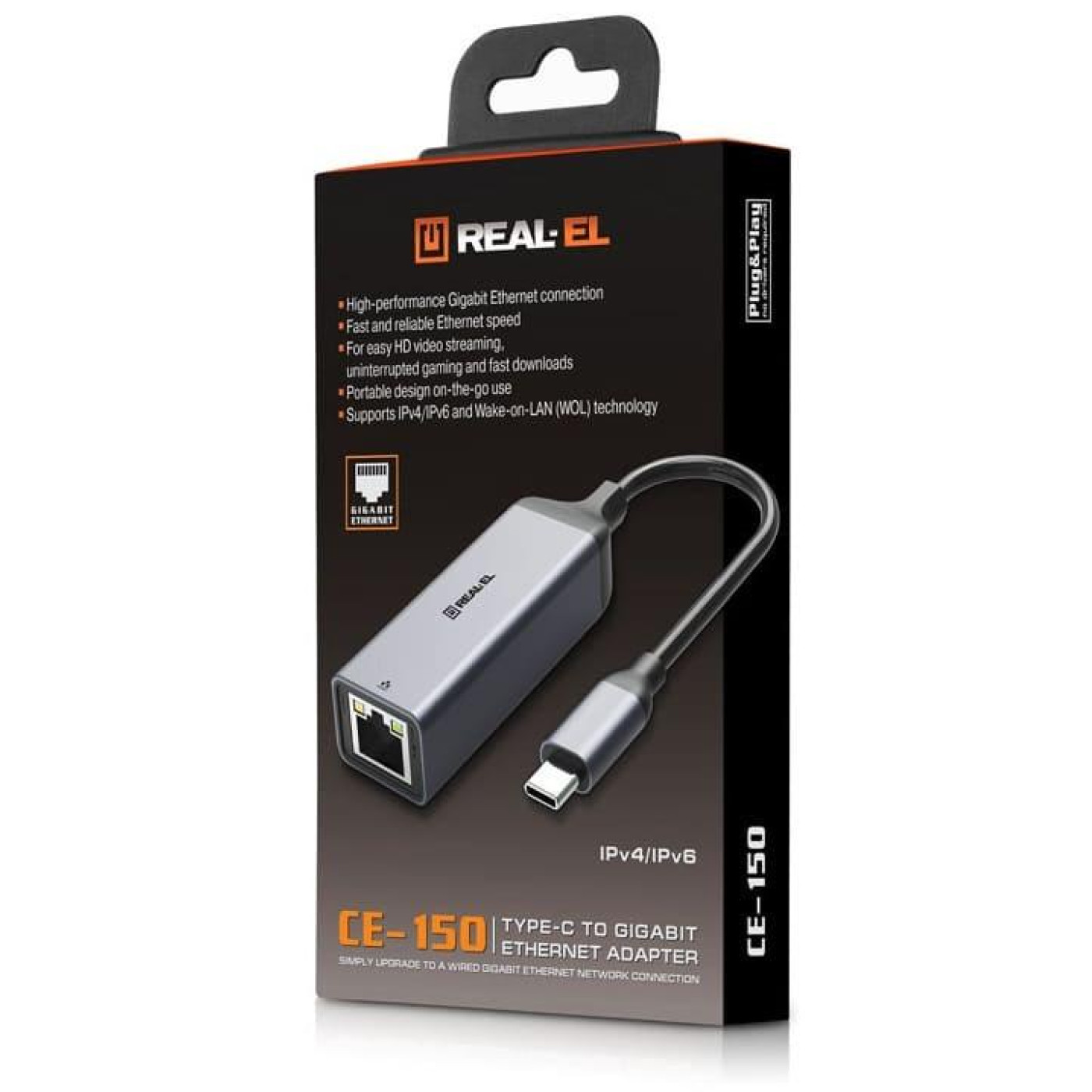 Сетевая карта Real-EL USB CE-150 Black (EL123110004)