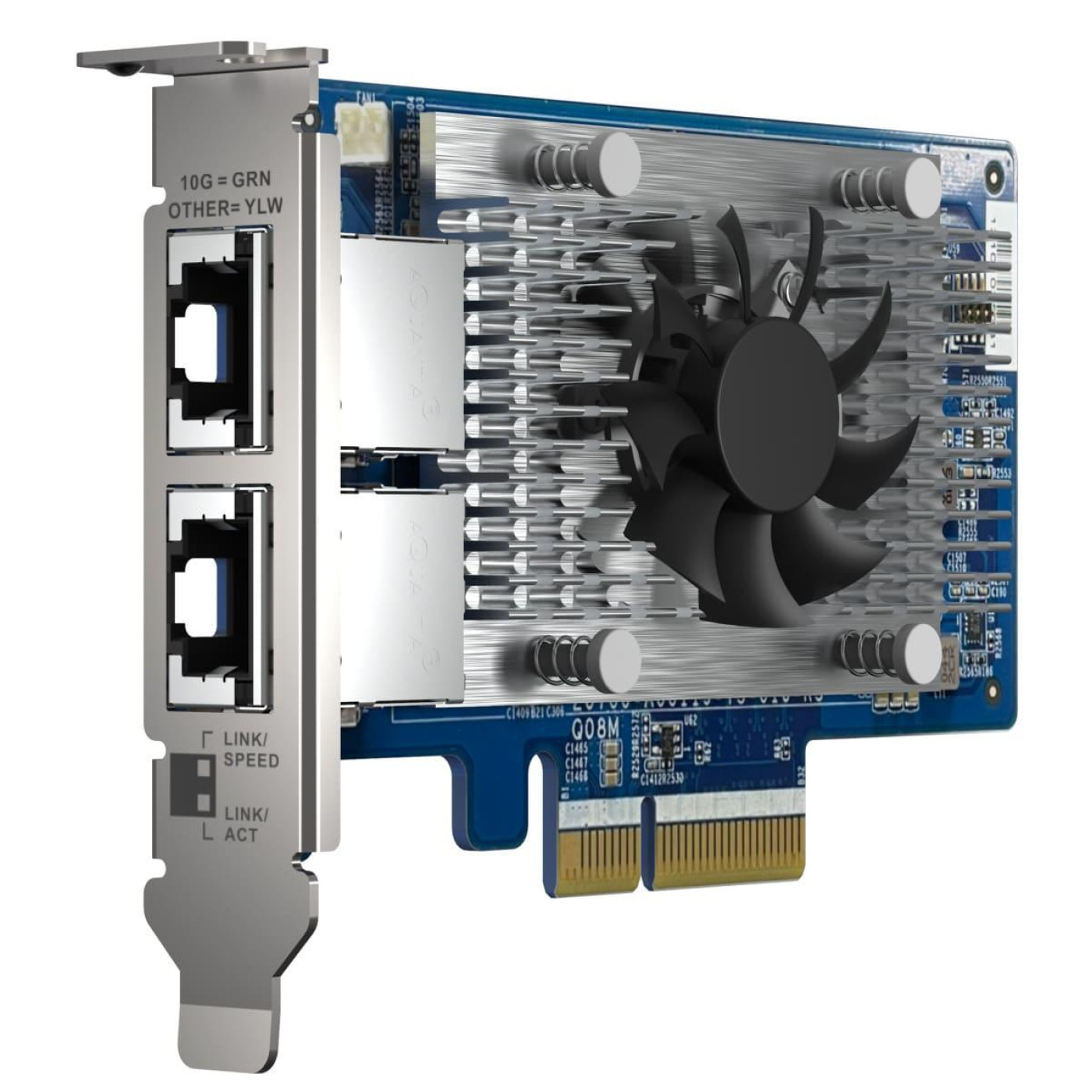 Сетевая карта QNAP Dual-port RJ45 10GbE network expansion card PCIe 3.0 x4 (QXG-10G2T-X710)