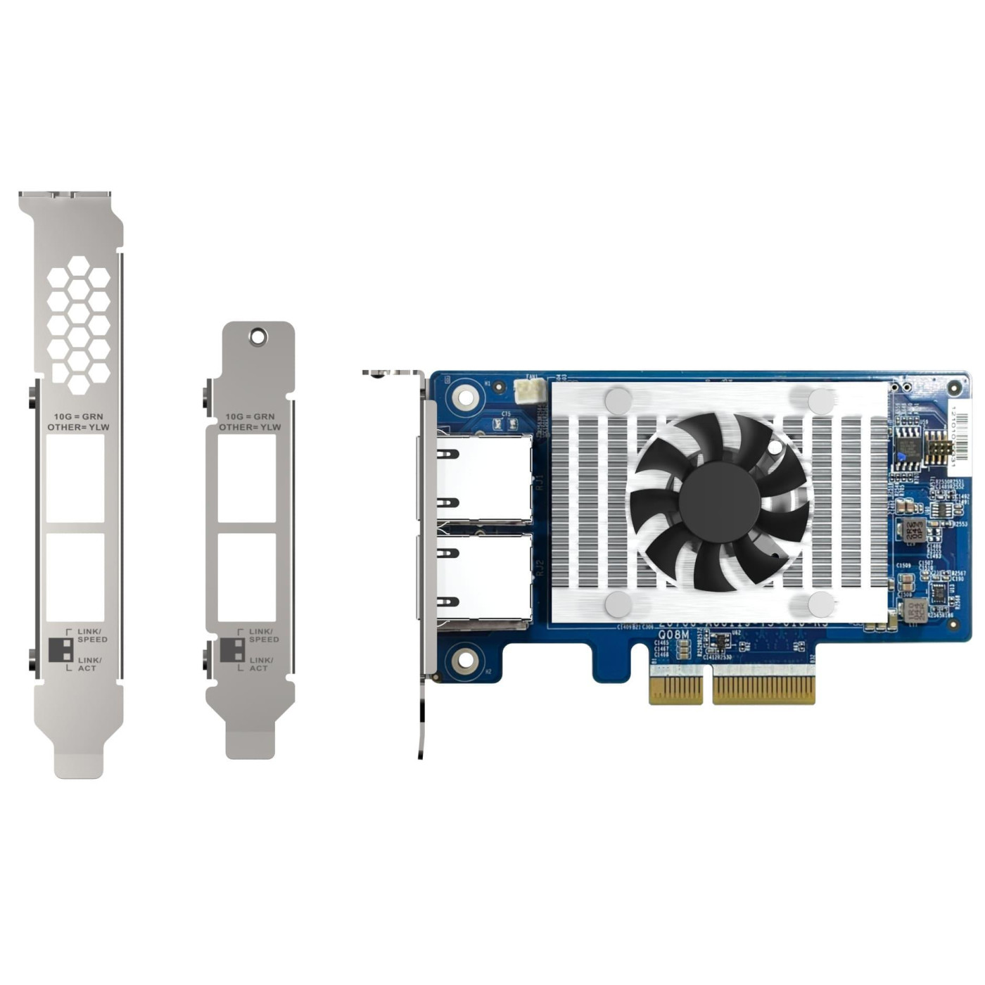 Сетевая карта QNAP Dual-port RJ45 10GbE network expansion card PCIe 3.0 x4 (QXG-10G2T-X710)