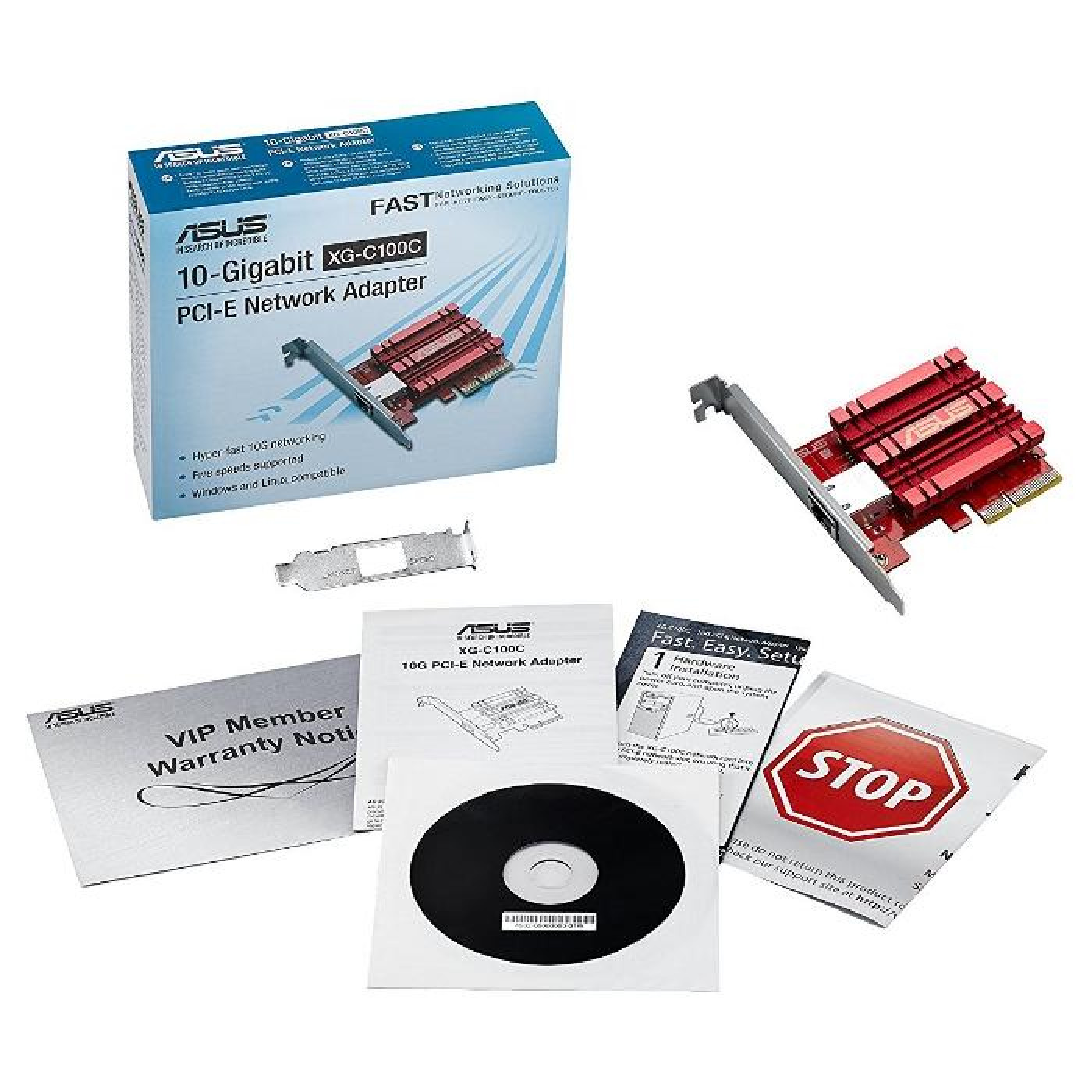 Сетевой адаптер ASUS PCI-E XG-C100C (90IG0440-MO0R00)