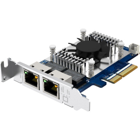 Сетевая карта QNAP Dual-port (10Gbase-T) 10GbE PCIe Gen3 x4 (QXG-10G2TB)