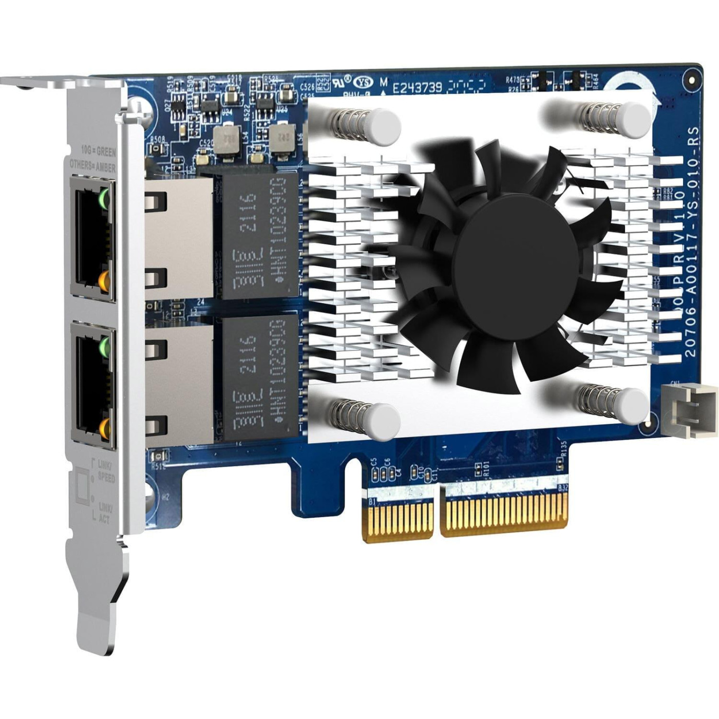 Мережева карта QNAP Dual-port (10Gbase-T) 10GbE PCIe Gen3 x4 (QXG-10G2TB)