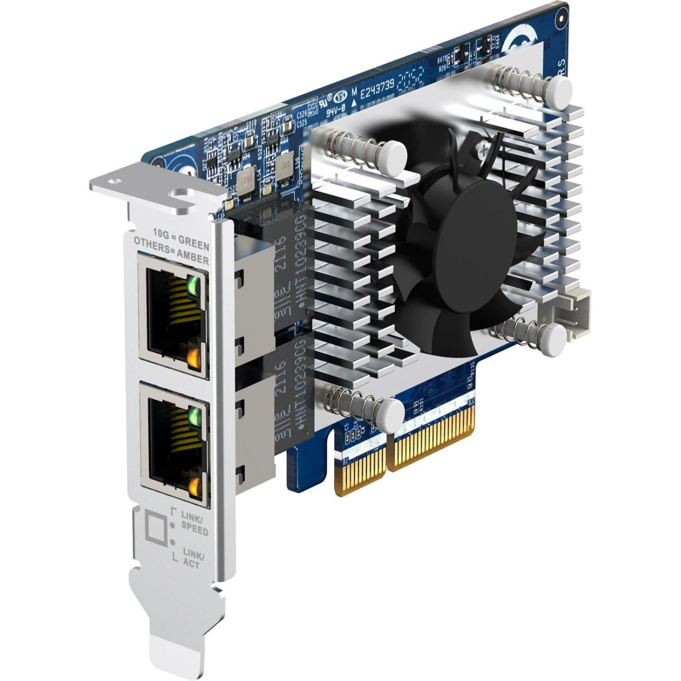 Мережева карта QNAP Dual-port (10Gbase-T) 10GbE PCIe Gen3 x4 (QXG-10G2TB)