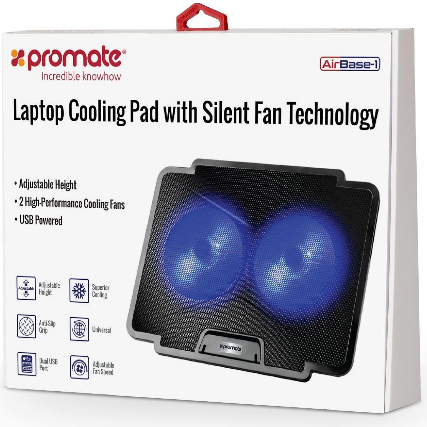 Подставка для ноутбука Promate iдставка для ноутбука AirBase-1 Black (airbase-1.black)