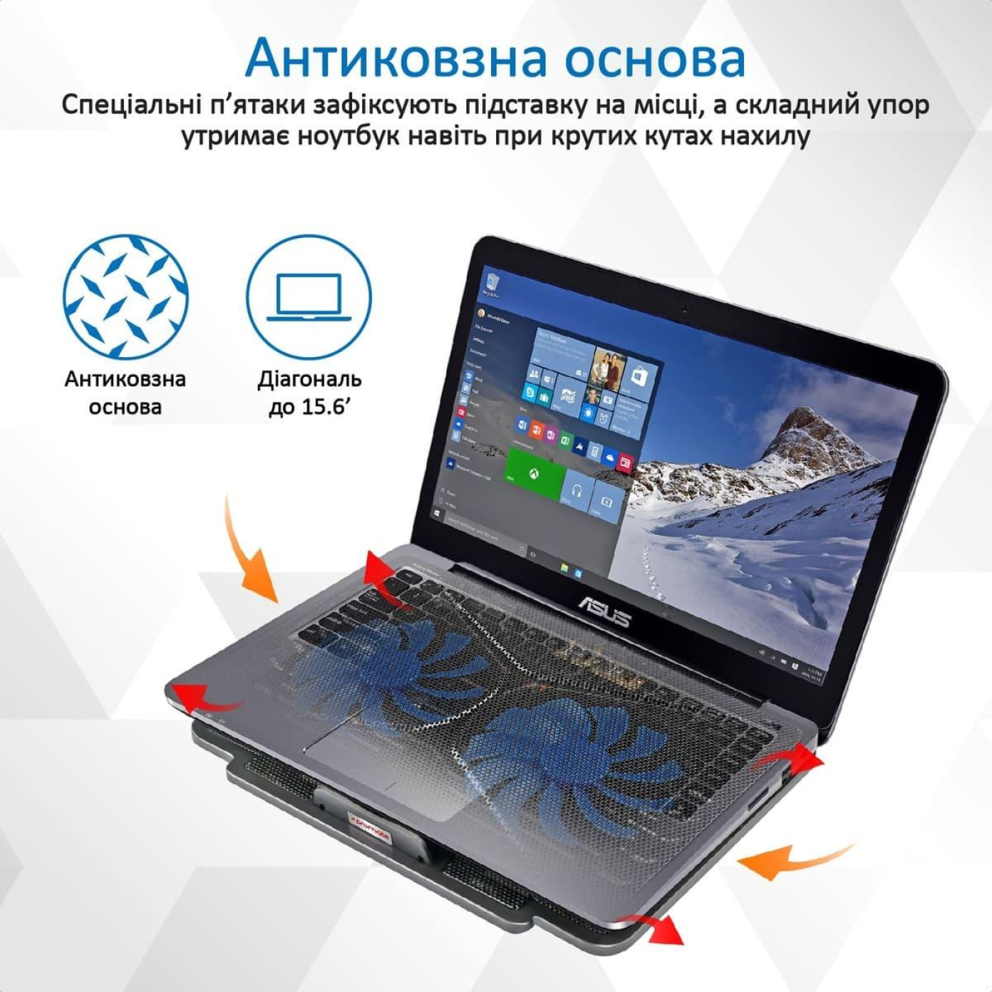 Подставка для ноутбука Promate iдставка для ноутбука AirBase-1 Black (airbase-1.black)