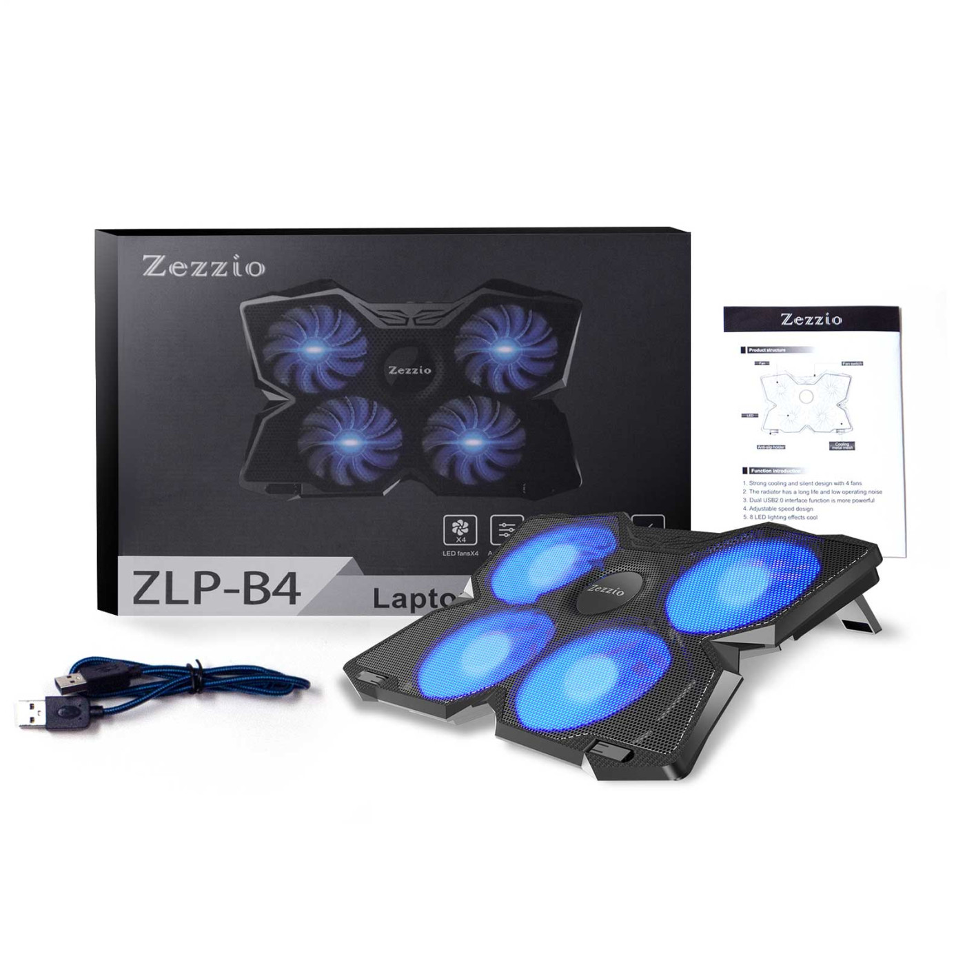 Подставка для ноутбука Zezzio ZLP-B4 Black (ZLP-B4)