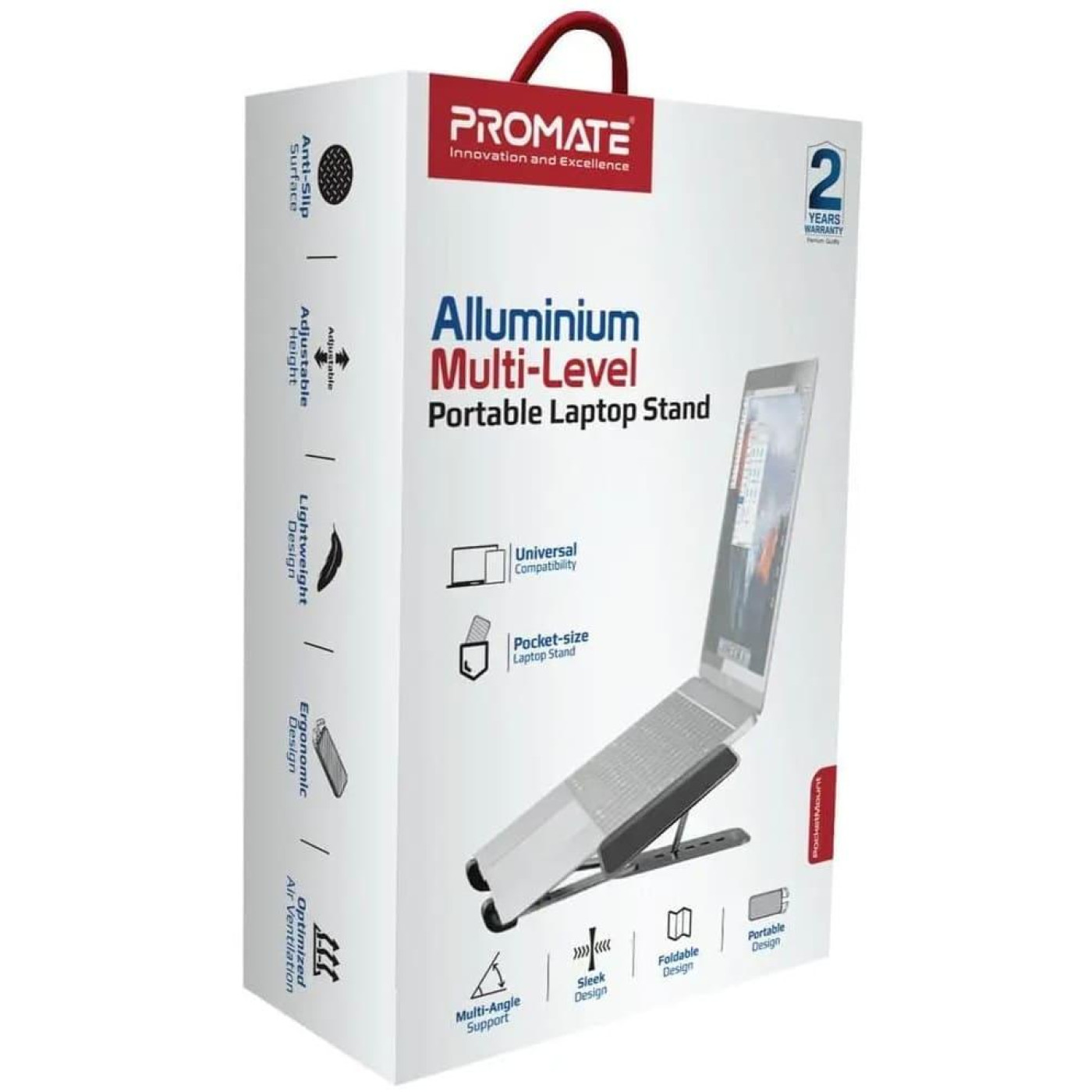 Подставка для ноутбука Promate iдставка для ноутбука PocketMount Grey (pocketmount.grey)