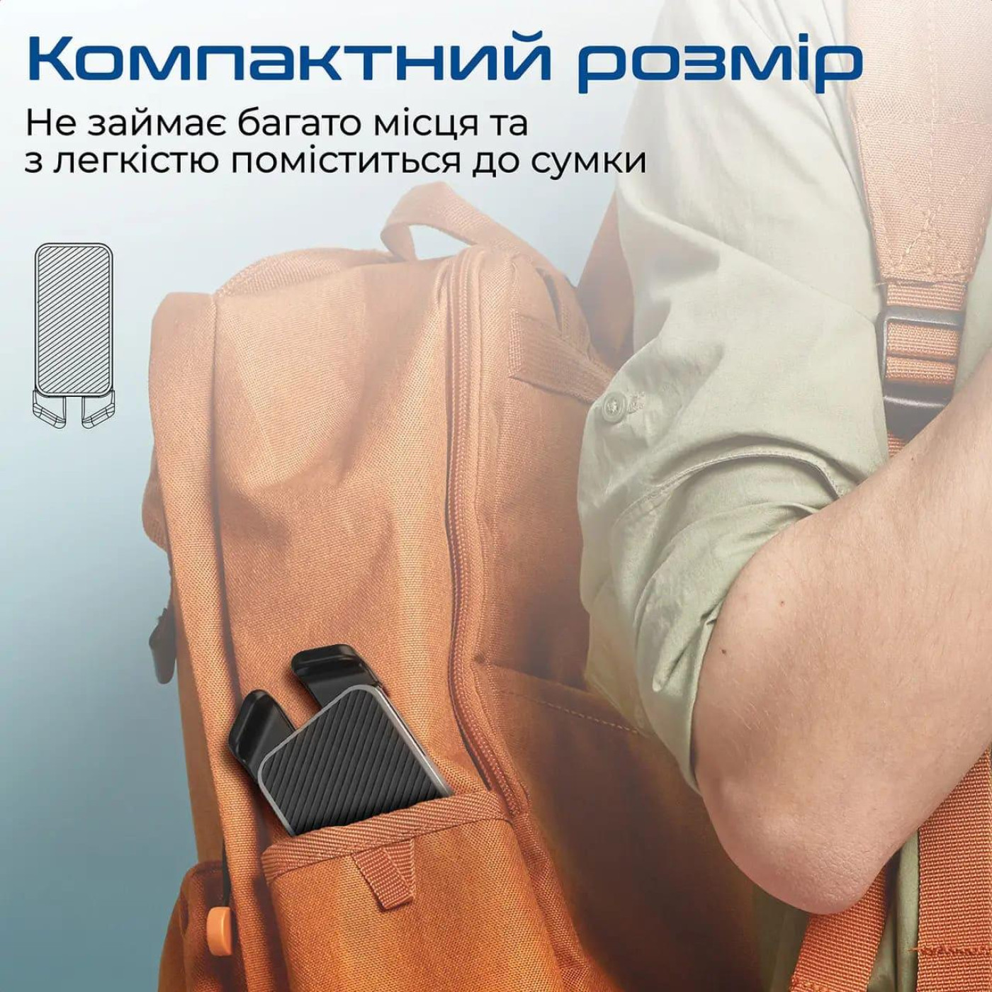Подставка для ноутбука Promate iдставка для ноутбука PocketMount Grey (pocketmount.grey)