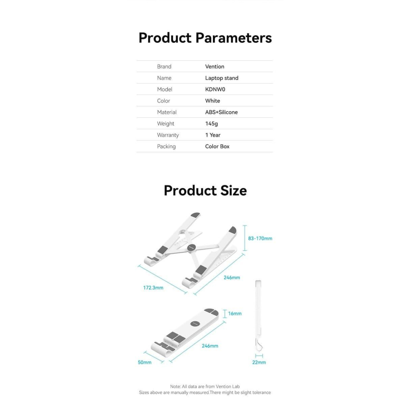 Подставка для ноутбука Vention Laptop Stand White (KDNW0)