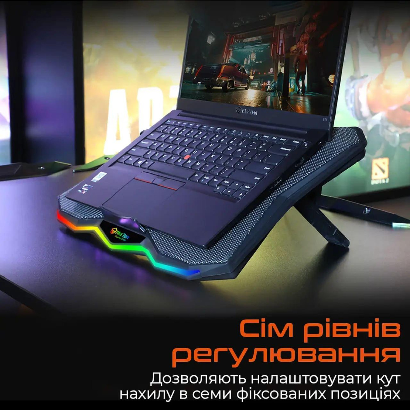 Подставка для ноутбука Meetion CP4040 Black (MT-CP4040-A)