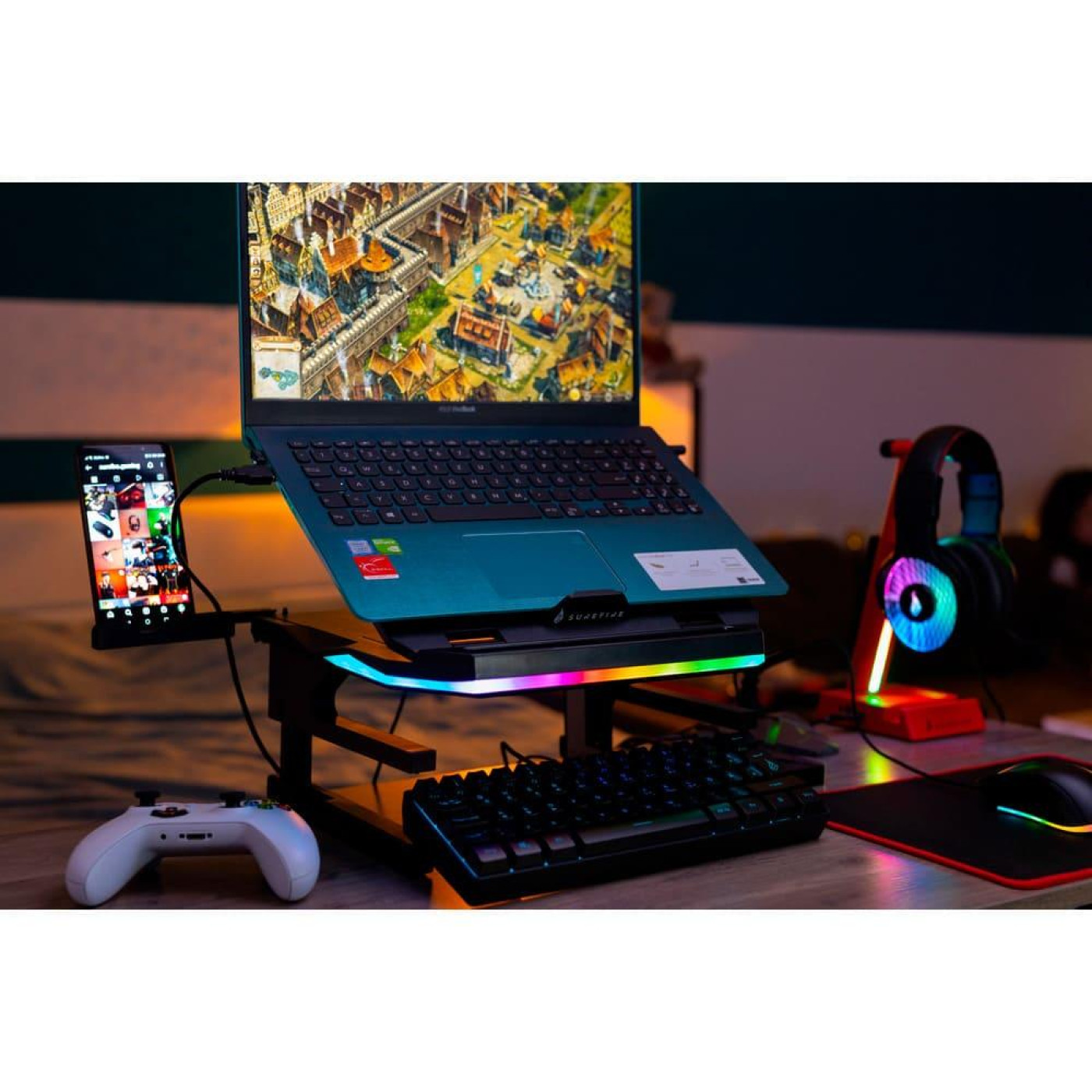 Подставка для ноутбука SureFire PortusX2 з RGB (48843)