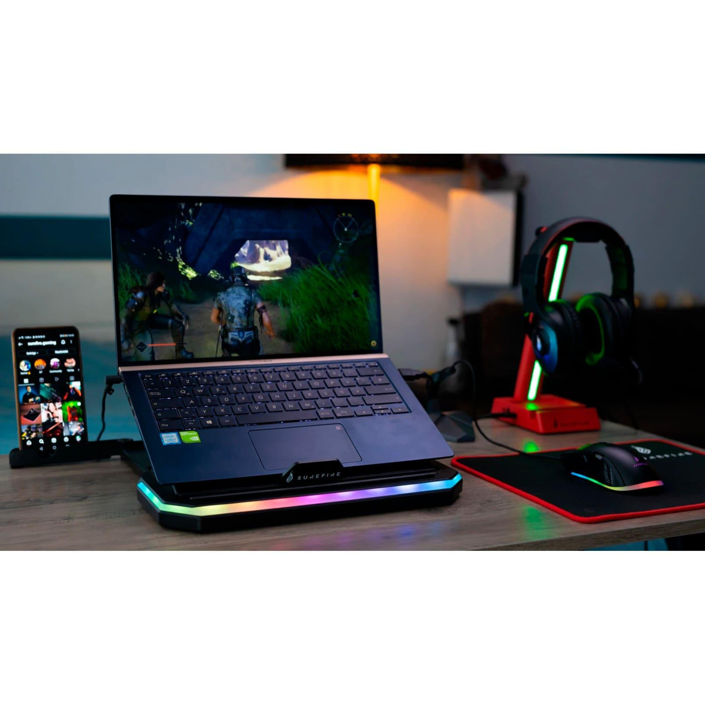 Подставка для ноутбука SureFire PortusX1 з RGB (48842)
