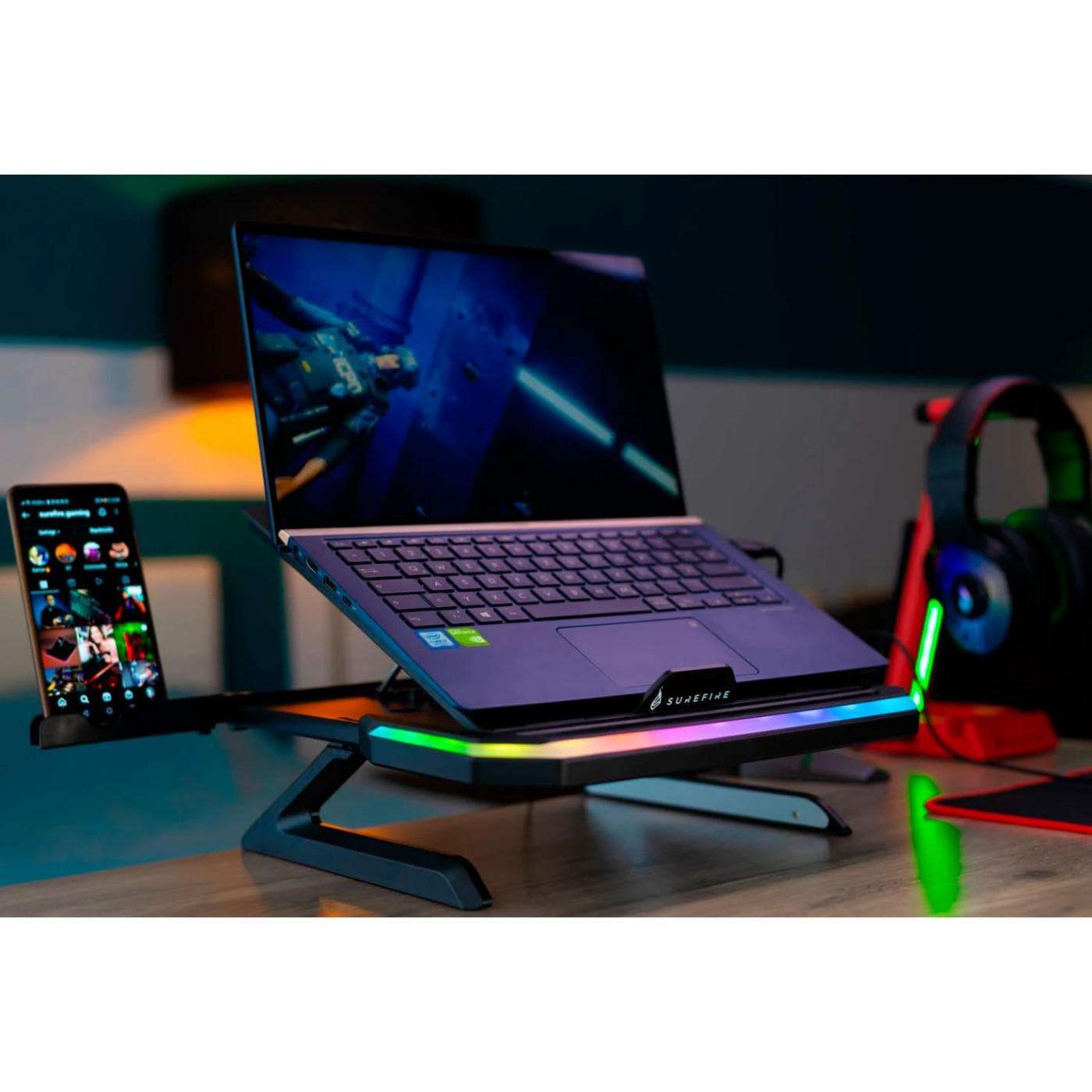 Подставка для ноутбука SureFire PortusX1 з RGB (48842)