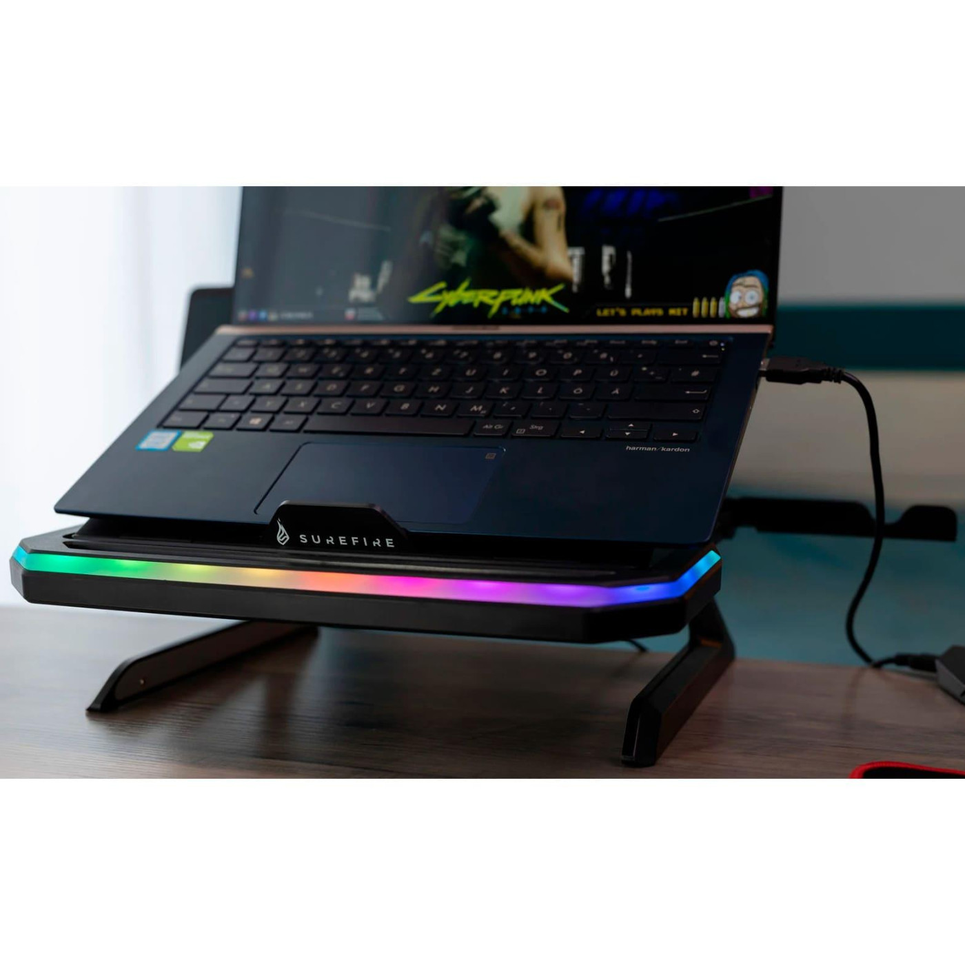 Подставка для ноутбука SureFire PortusX1 з RGB (48842)