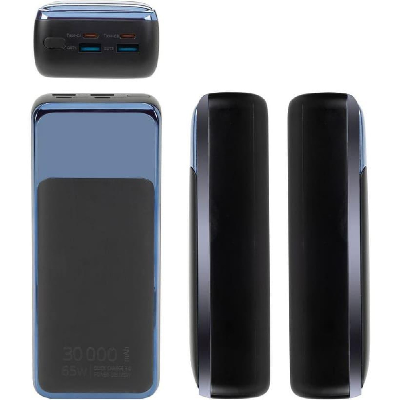 Павербанк Rivacase Black-blue 30 000 mAh / 65 Вт (VA1080)