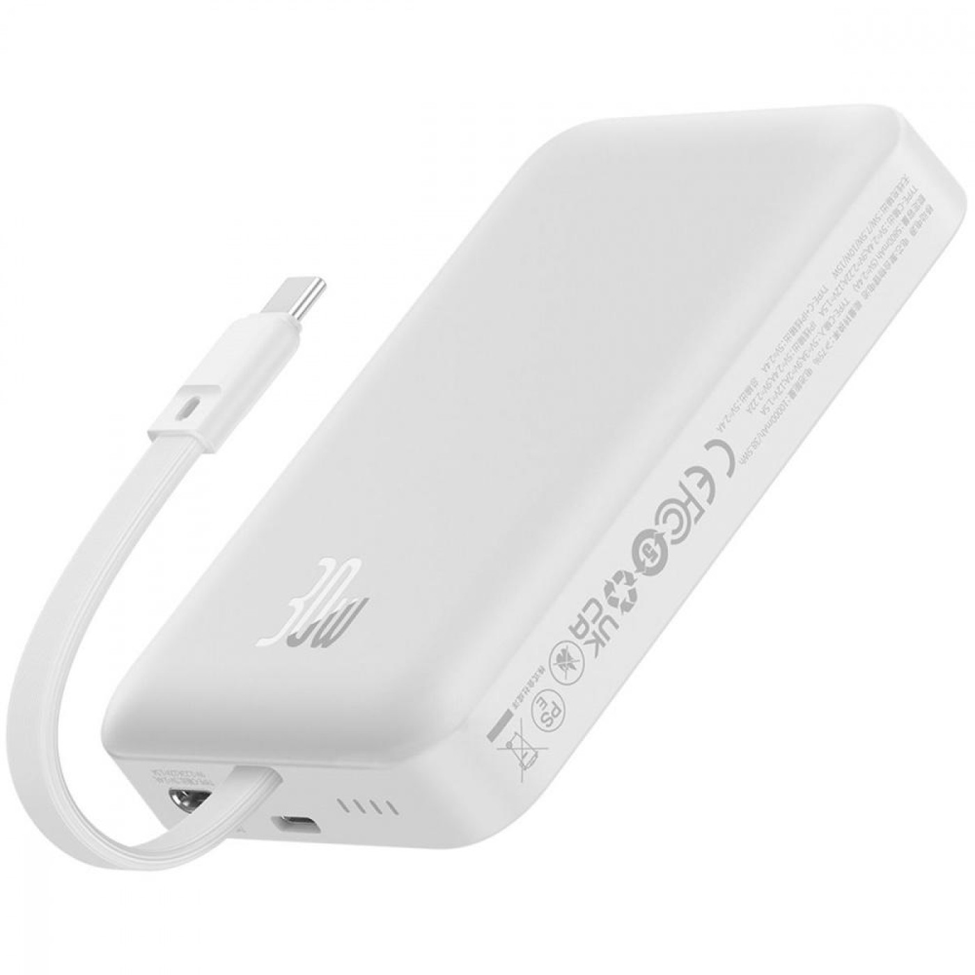 Павербанк Baseus Magnetic Mini White 10 000 mAh / 30 Вт (P1002210B223-00)
