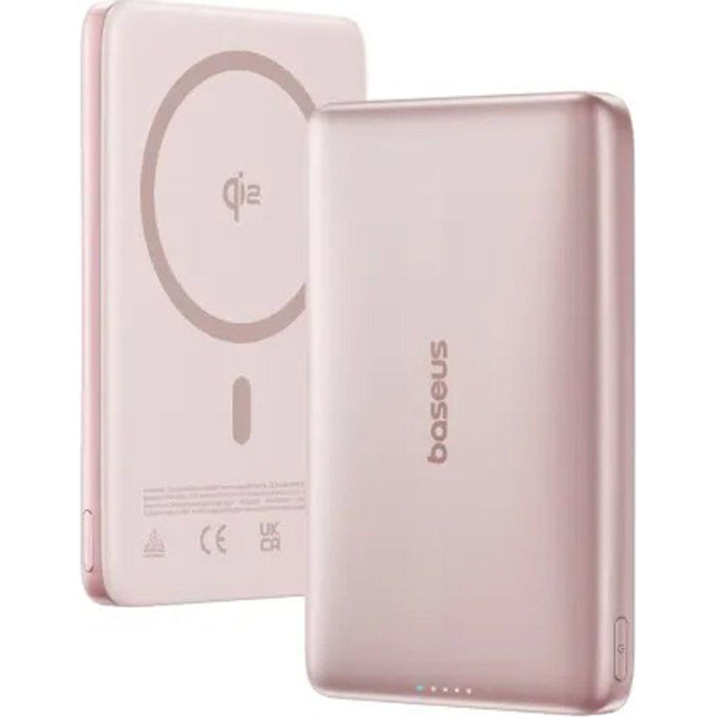 Павербанк Baseus PicoGo Ultra-Slim Qi2 Pink 10 000 mAh / 27 Вт (E0027202)