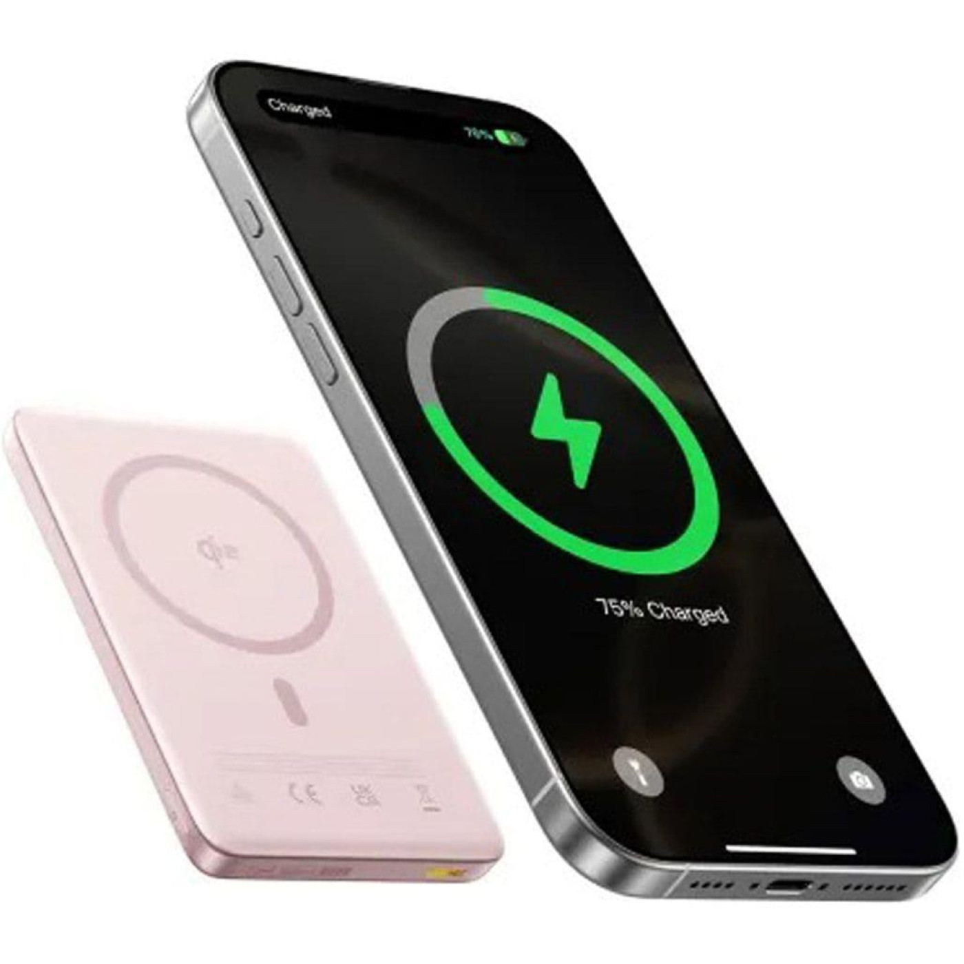 Павербанк Baseus PicoGo Ultra-Slim Qi2 Pink 10 000 mAh / 27 Вт (E0027202)