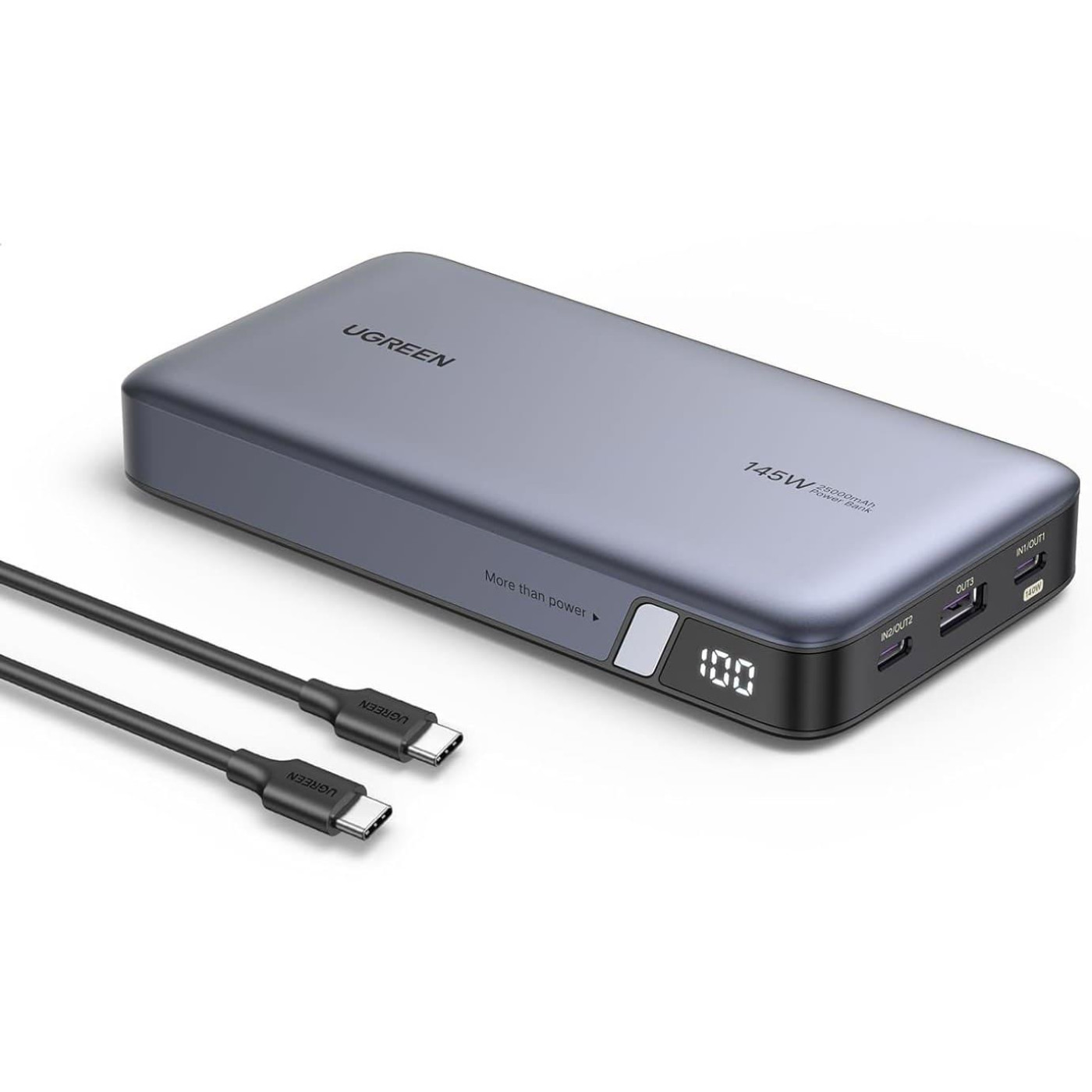 Павербанк Ugreen Gray 25 000 mAh / 65 Вт (90597A)