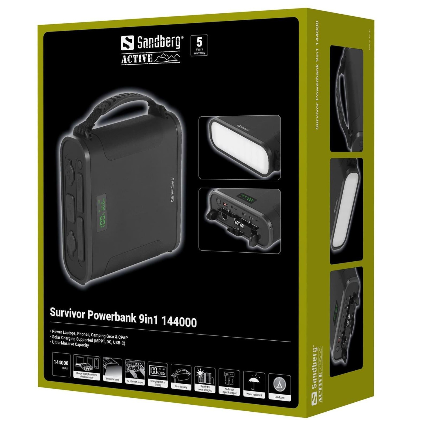 Павербанк Sandberg Survivor Black 144 400 mAh / 100 Вт (421-37)
