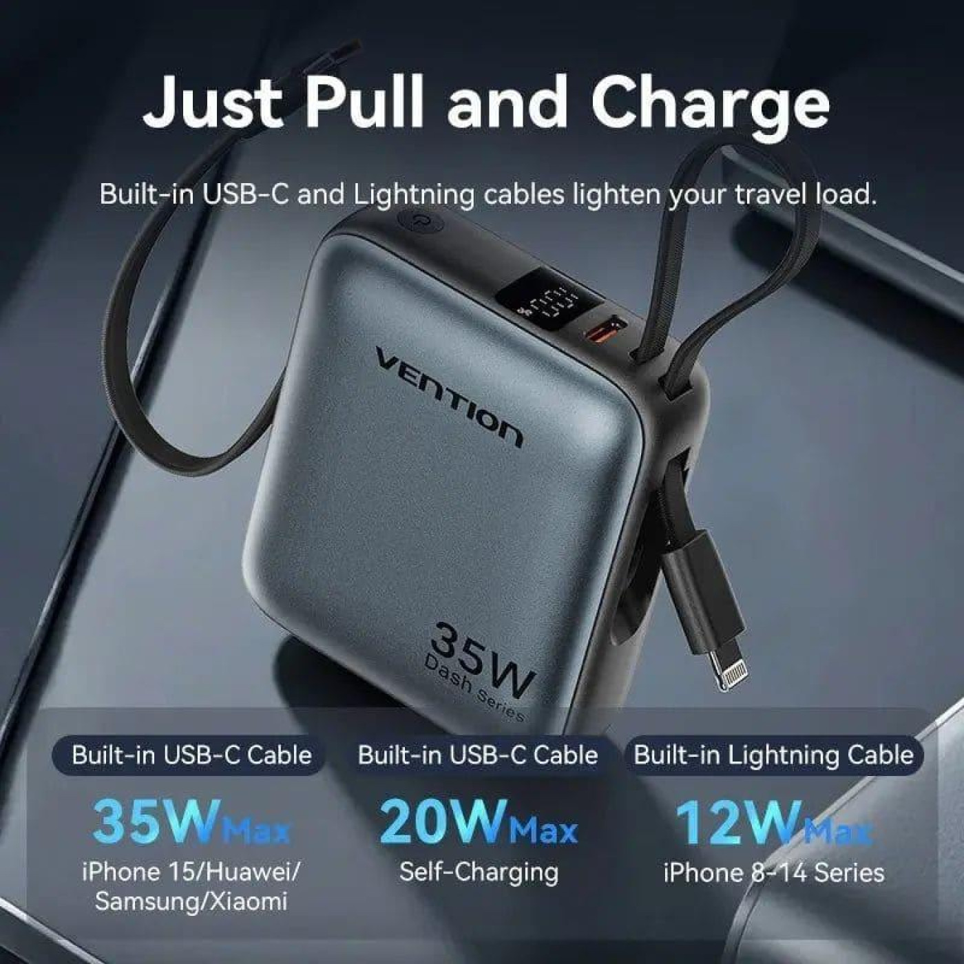 Павербанк Vention Beige 10 000 mAh / 35 Вт (FHFN0)
