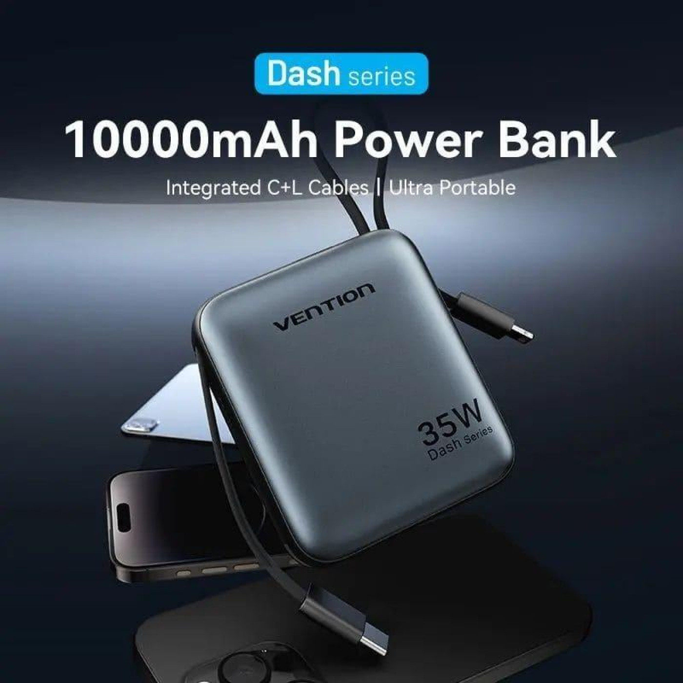 Павербанк Vention Beige 10 000 mAh / 35 Вт (FHFN0)