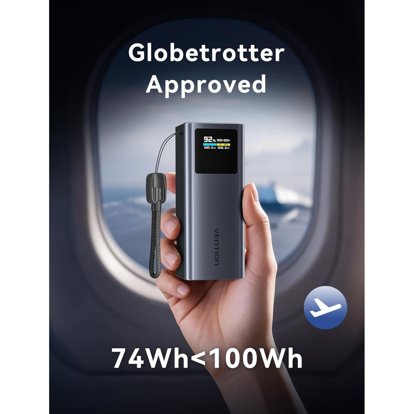 Павербанк Vention Black 20 000 mAh / 100 Вт (FKCH0)