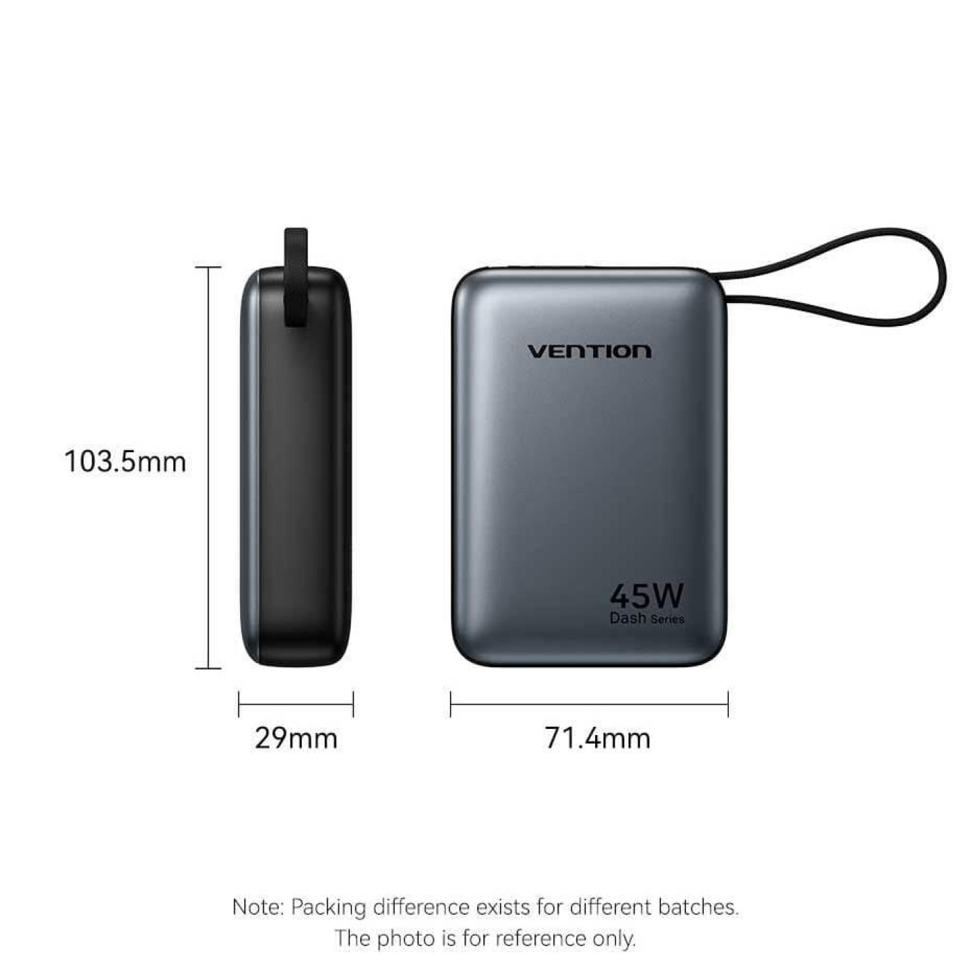 Павербанк Vention Gray 20 000 mAh / 45 Вт (FHGH0)
