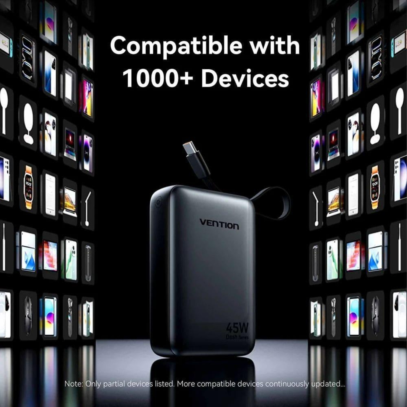 Павербанк Vention Gray 20 000 mAh / 45 Вт (FHGH0)