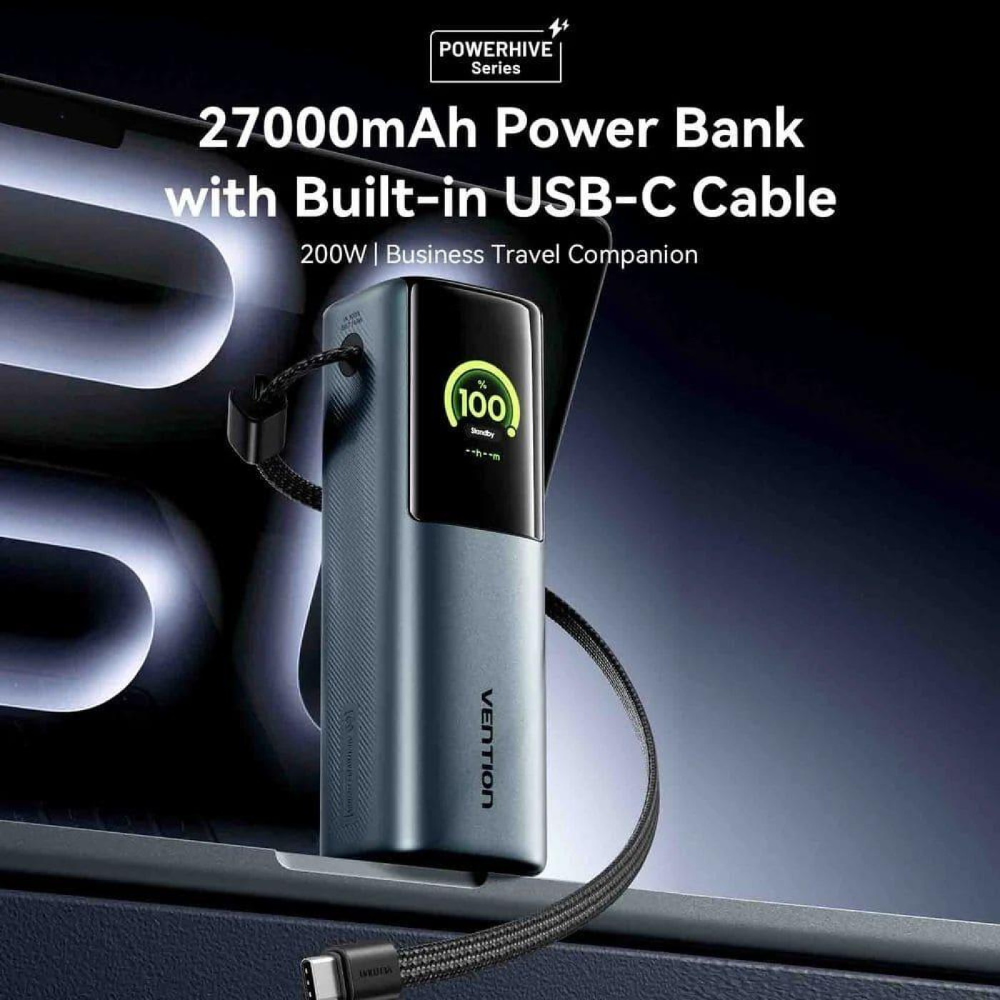 Павербанк Vention Gray 27 000 mAh / 200 Вт (FKGH0)