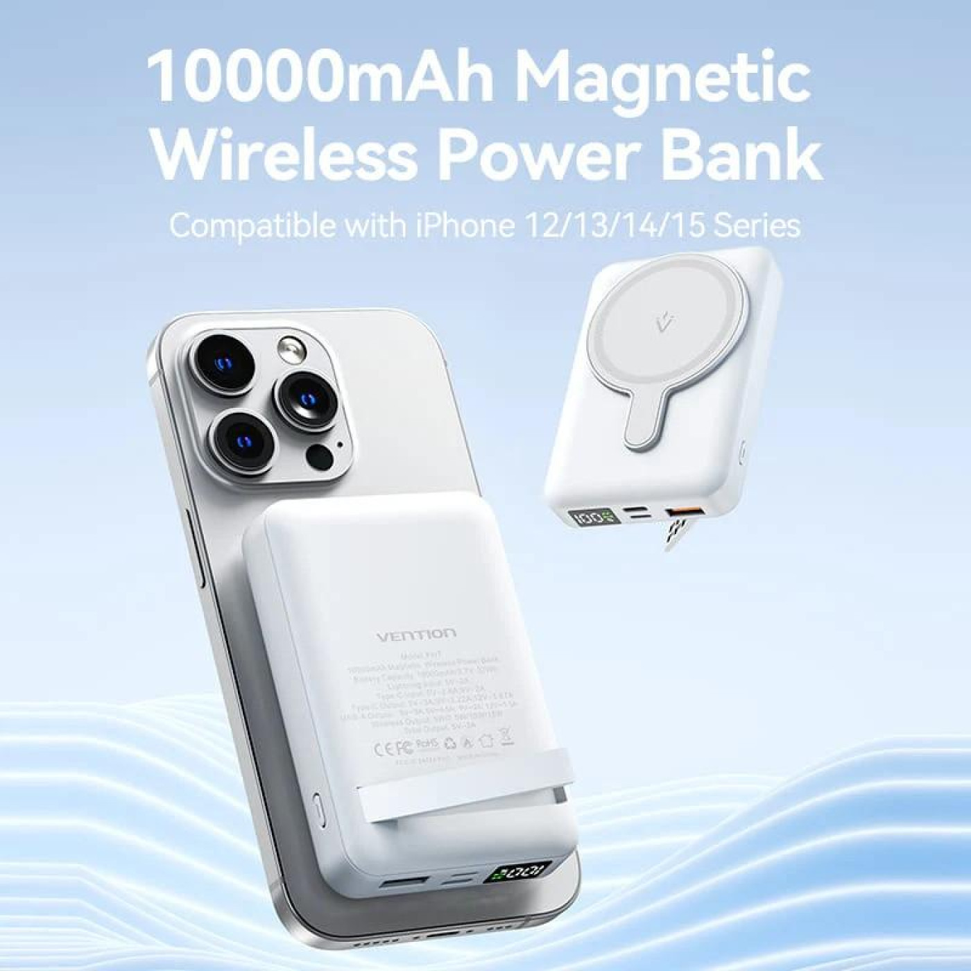 Павербанк Vention White 10 000 mAh / 22.5 Вт (FHTW0)