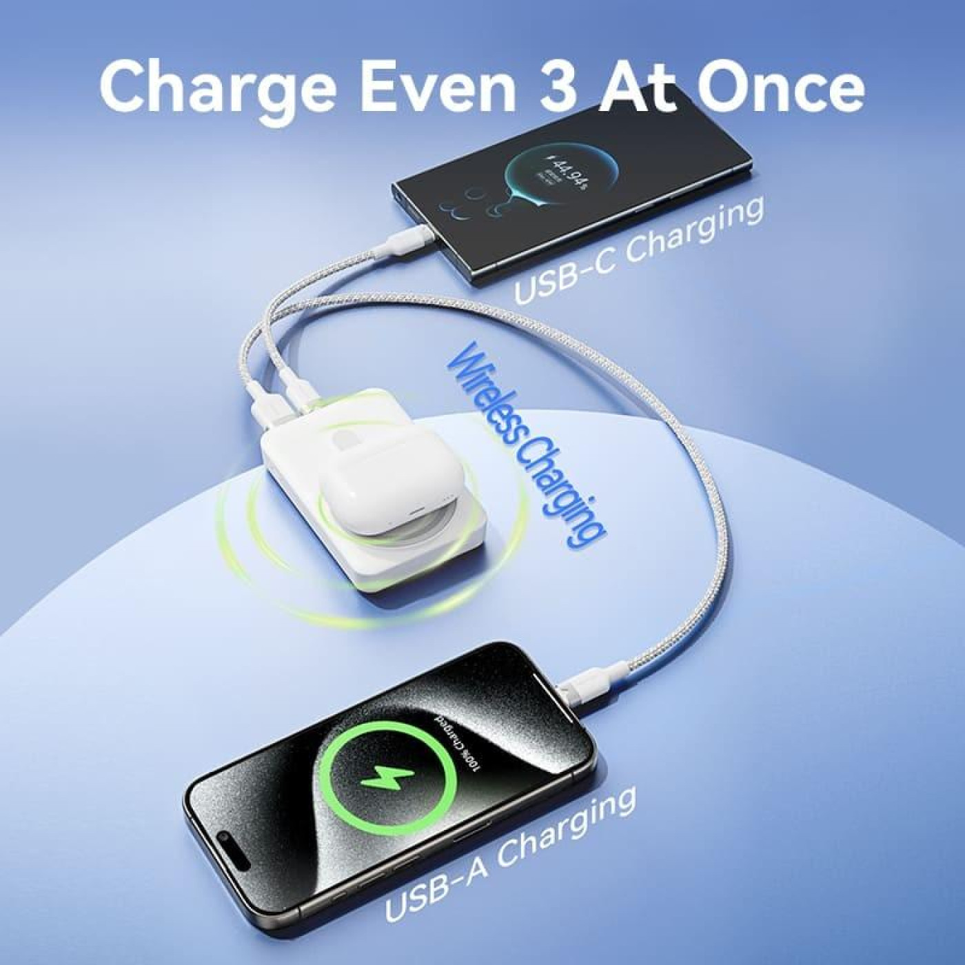 Павербанк Vention White 10 000 mAh / 22.5 Вт (FHTW0)