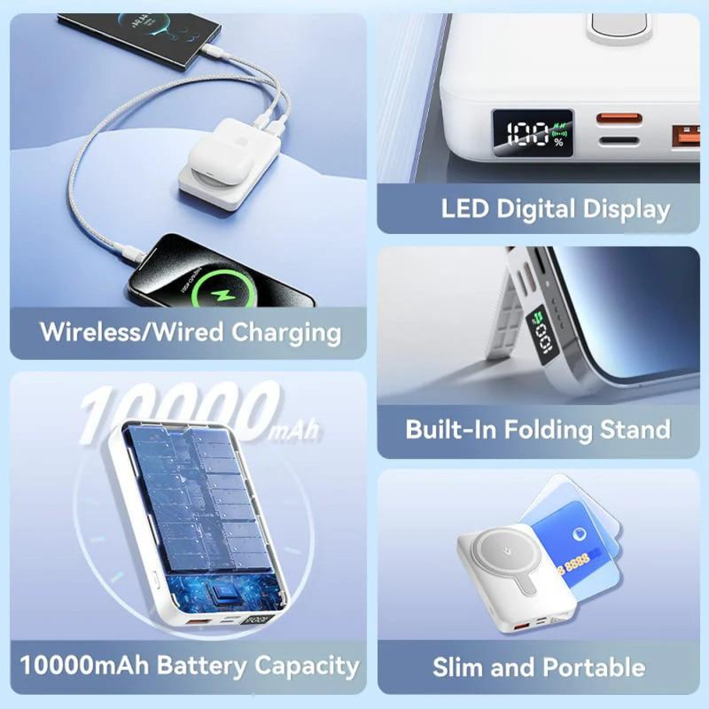 Павербанк Vention White 10 000 mAh / 22.5 Вт (FHTW0)
