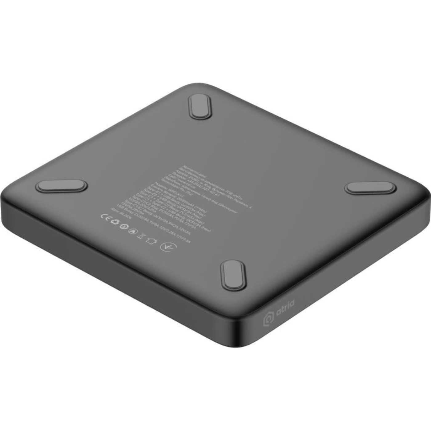 Павербанк ATRIA Black 20 000 mAh / 100 Вт (WPD-X11)