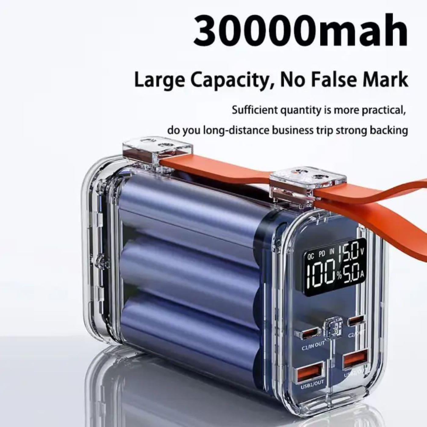Павербанк ATRIA 30000mAh 100W Black (WPD-100) FR